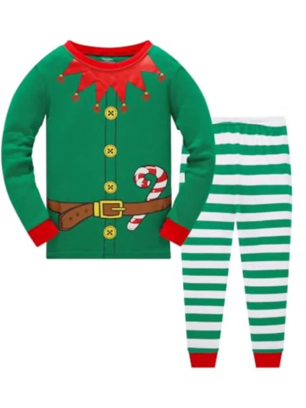 Kids Christmas Pajama Set 100% Cotton Long Sleeve Toddler Sleepwear Dinosaur
